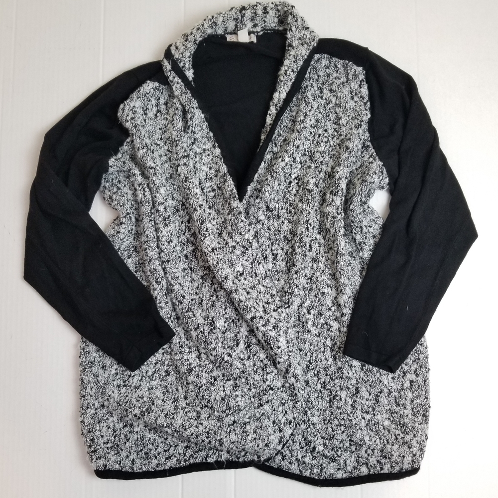 Fuzzy Knit Color Block Flowy Cardigan Sweater By … - image 4